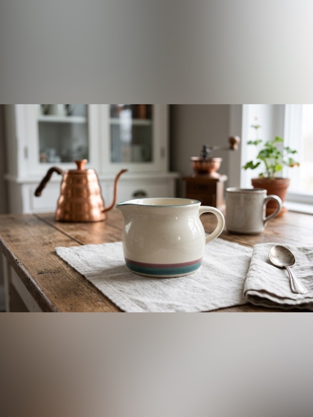 Vintage Pfaltzgraff Ocean Breeze Stoneware Creamer - Made in USA